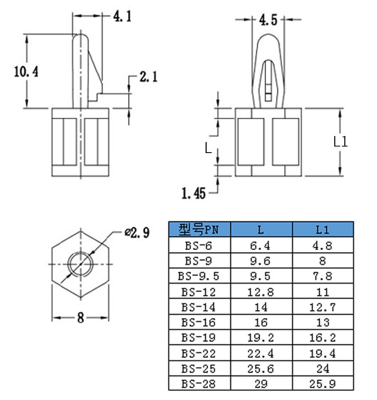 PCB Standoff BS-16